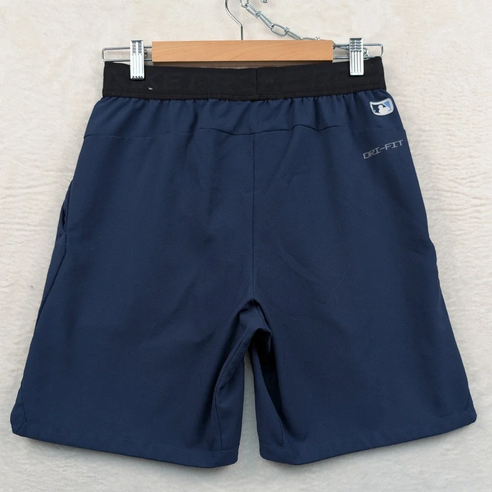 Nike x MLB Shorts Men's S Navy Blue Tampa Bay Rays Dri-FIT Training Baseball